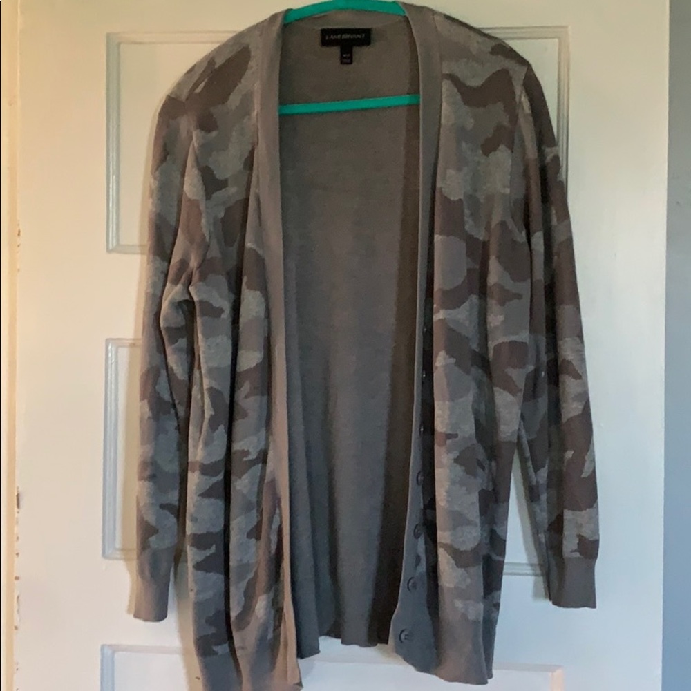 COPY - Lane Bryant Grey camo cardigan